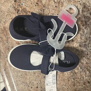 The Children's Place Blue Dress Shoes with Velcro Strap